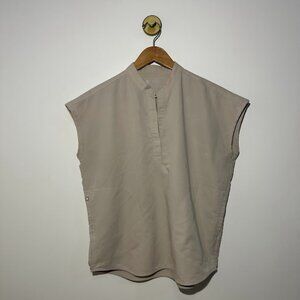 Figs Rafaela Oversized Scrub Top Bone Size Small